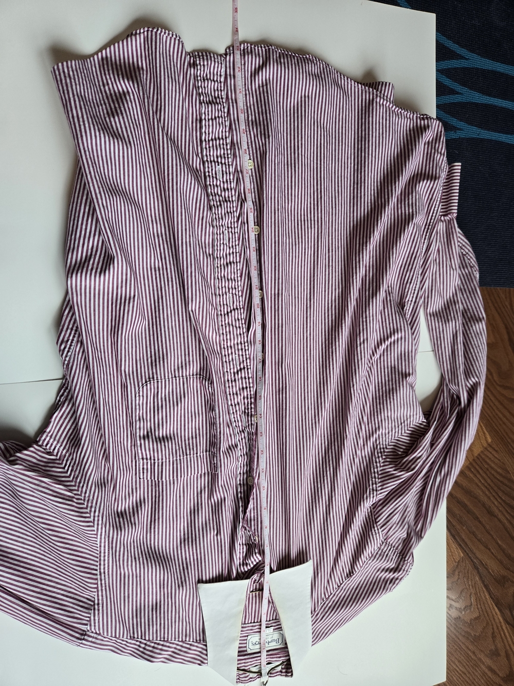 Burberrys Pink and White Striped Dress Shirt - Picture 7 of 7